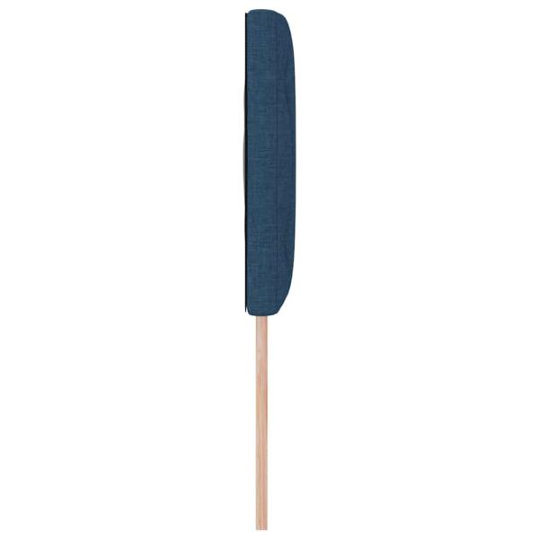 LED Kopfteil Rautenmuster Blau 144 cm Stoff