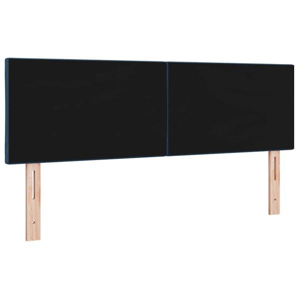 LED Kopfteil Rautenmuster Blau 144 cm Stoff