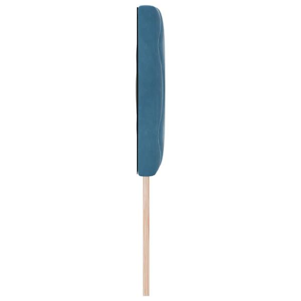 LED Kopfteil Diamantblock Design Dunkelblau 144 cm Samt