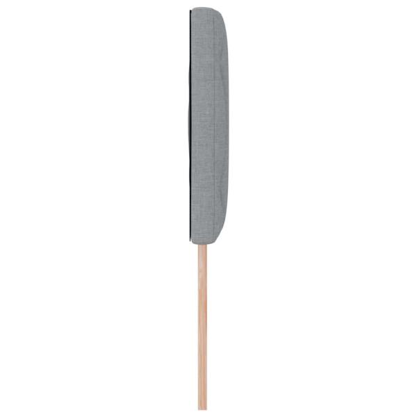 LED Kopfteil Rautenmuster Hellgrau 160 cm Stoff