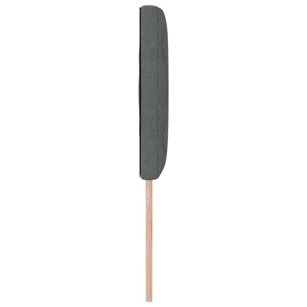 LED Kopfteil Rautenmuster Dunkelgrau 160 cm Stoff