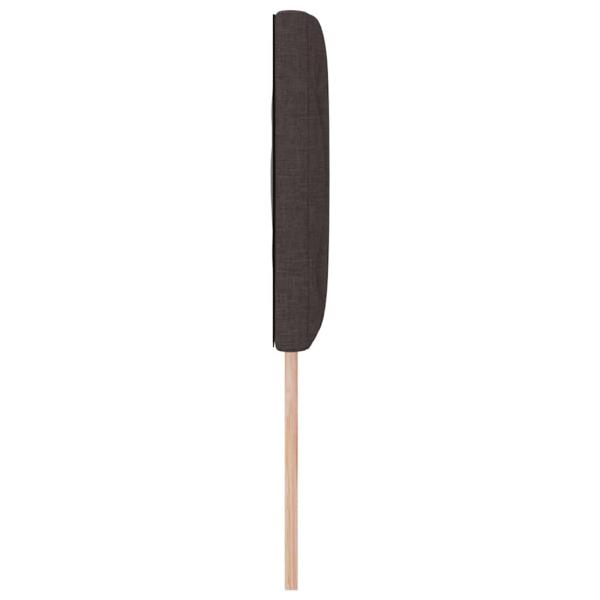 LED Kopfteil Rautenmuster Dunkelbraun 160 cm Stoff