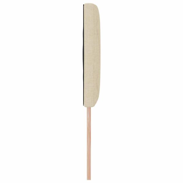 LED Kopfteil Rautenmuster Creme 160 cm Stoff