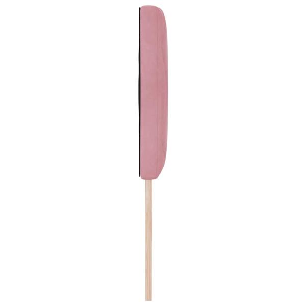 LED Kopfteil Diamantblockmuster Rosa 160 cm Samt