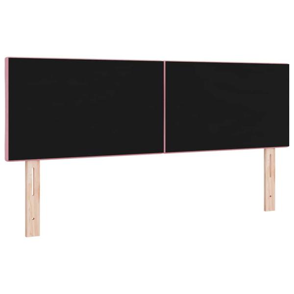 LED Kopfteil Diamantblockmuster Rosa 160 cm Samt