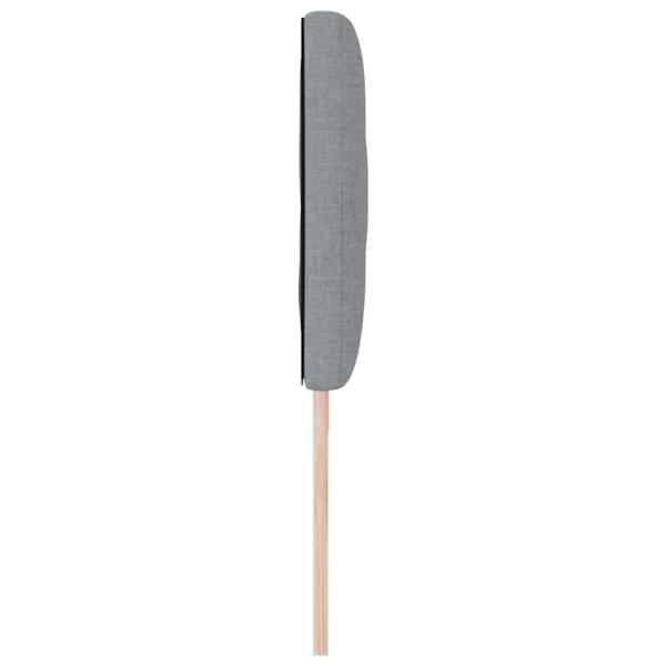LED Kopfteil Rautenmuster Hellgrau 180 cm Stoff