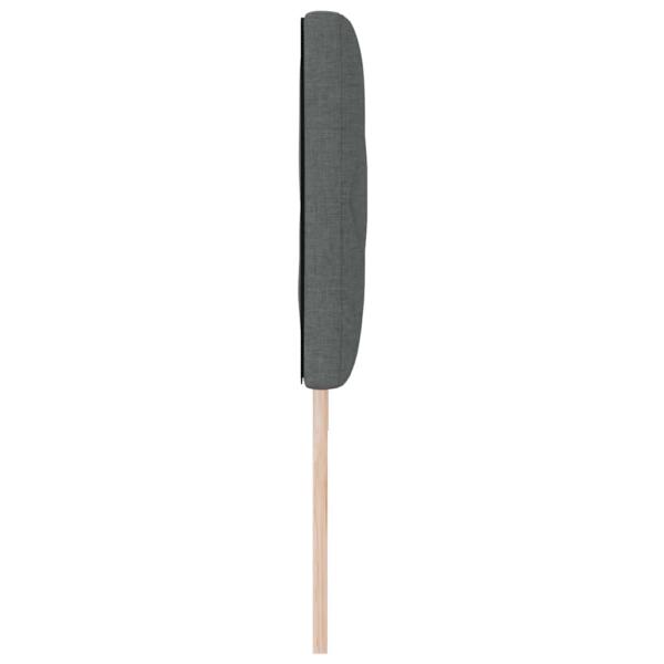 LED Kopfteil Rautenmuster Dunkelgrau 180 cm Stoff