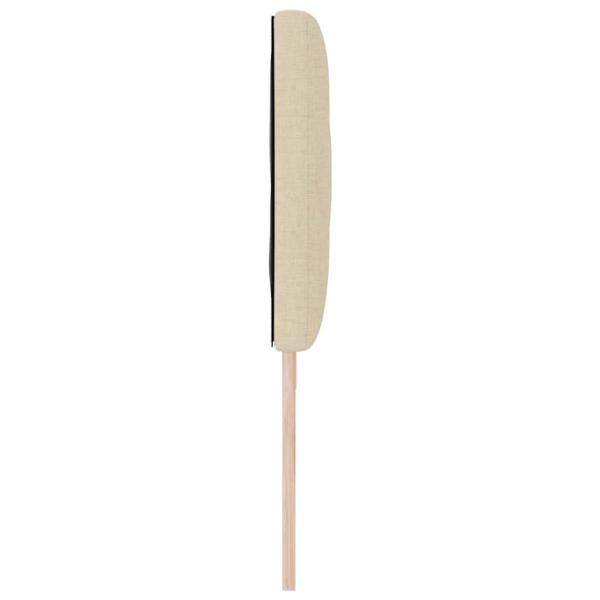 LED Kopfteil Rautenmuster Creme 180 cm Stoff