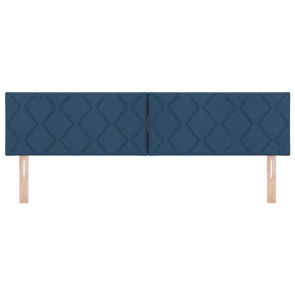 LED Kopfteil Rautenmuster Blau 180 cm Stoff