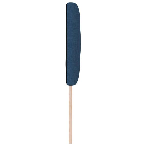 LED Kopfteil Rautenmuster Blau 180 cm Stoff
