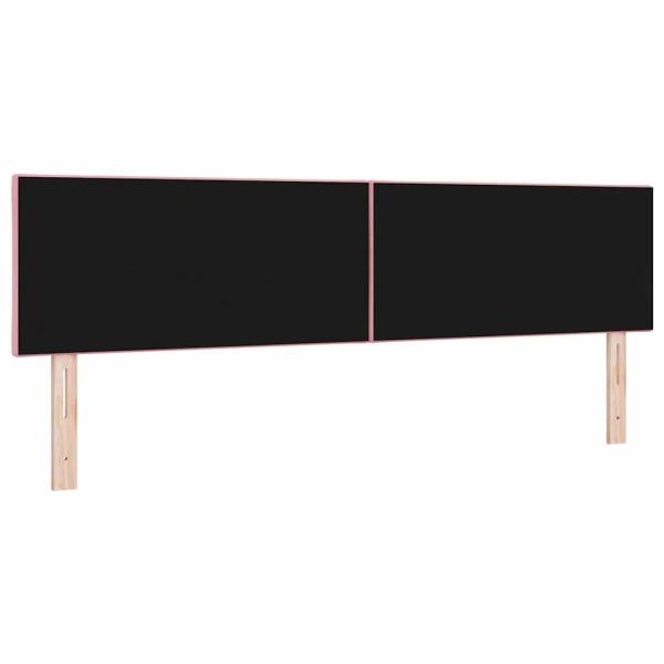 LED Kopfteil Diamantblock Design Rosa 180 cm Samt