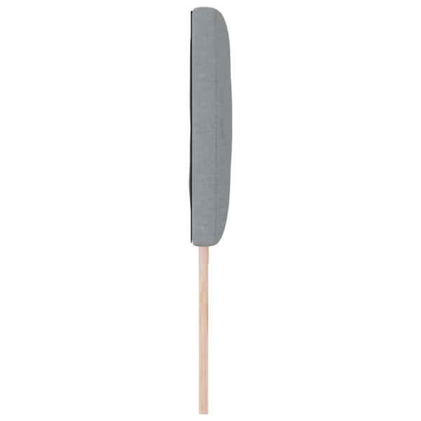 LED Kopfteil Rautenmuster Hellgrau 200 cm Stoff