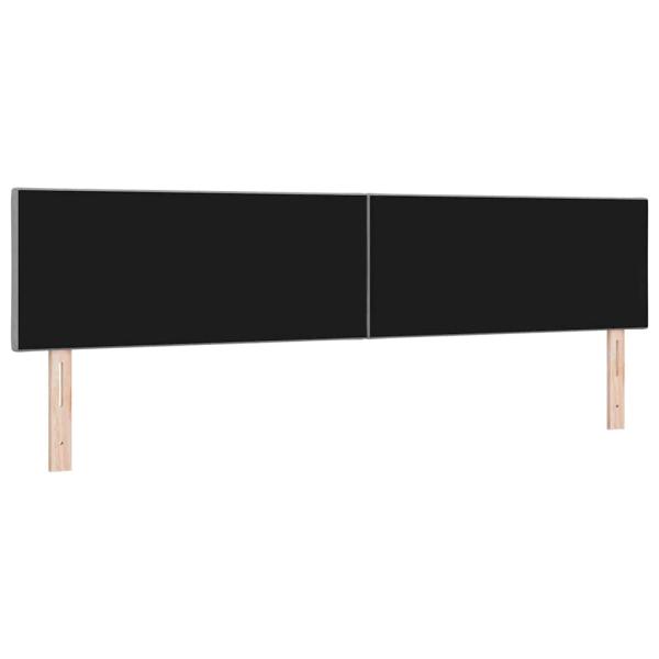LED Kopfteil Rautenmuster Hellgrau 200 cm Stoff