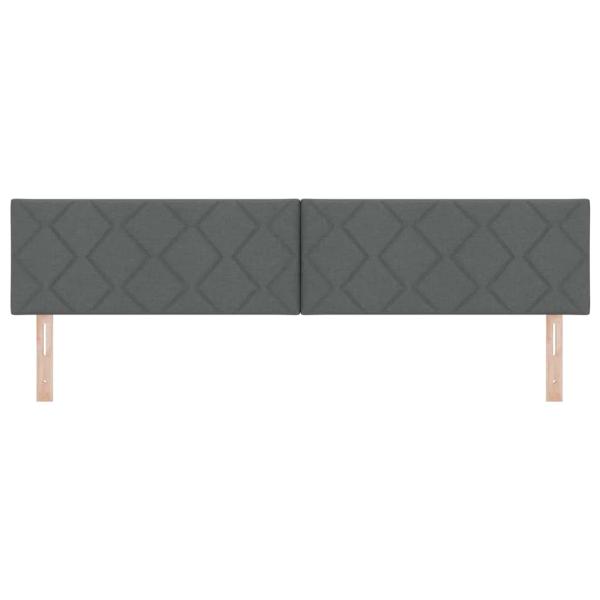 LED Kopfteil Rautenmuster Dunkelgrau 200 cm Stoff
