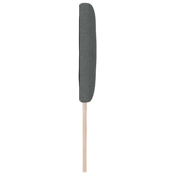 LED Kopfteil Rautenmuster Dunkelgrau 200 cm Stoff