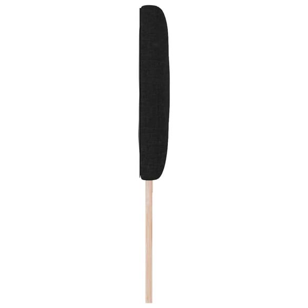 LED Kopfteil Rautenmuster Schwarz 200 cm Stoff