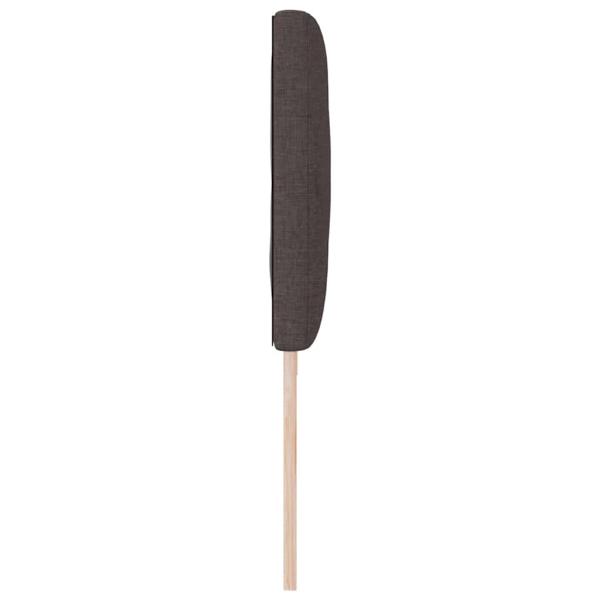 LED Kopfteil Rautenmuster Dunkelbraun 200 cm Stoff