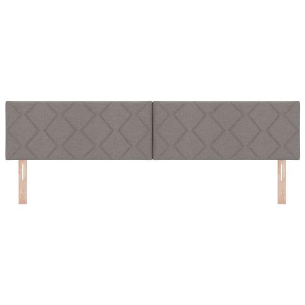 LED Kopfteil Rautenmuster Taupe 200 cm Stoff