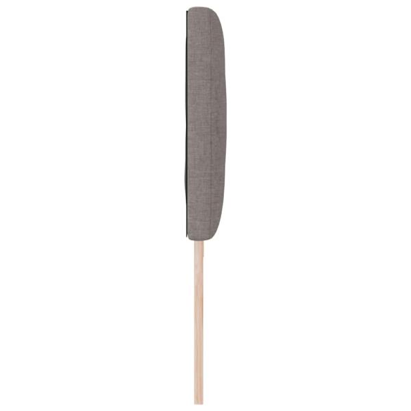 LED Kopfteil Rautenmuster Taupe 200 cm Stoff