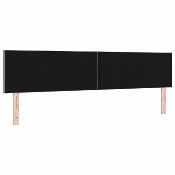 LED Kopfteil Rautenmuster Taupe 200 cm Stoff