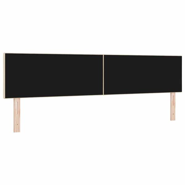 LED Kopfteil Rautenmuster Creme 200 cm Stoff