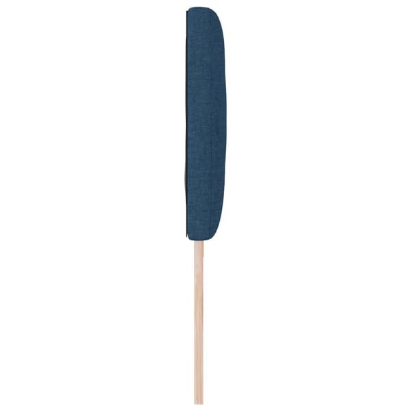 LED Kopfteil Rautenmuster Blau 200 cm Stoff