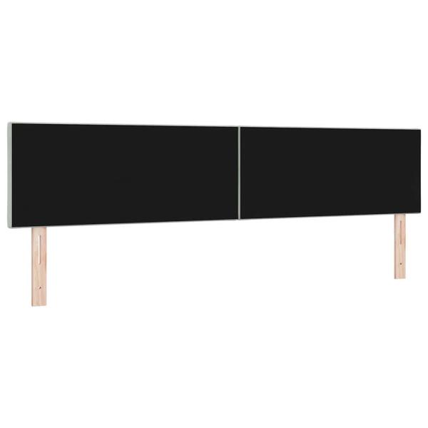 LED Kopfteil Diamantblocks Design Hellgrau 200 cm Velvet