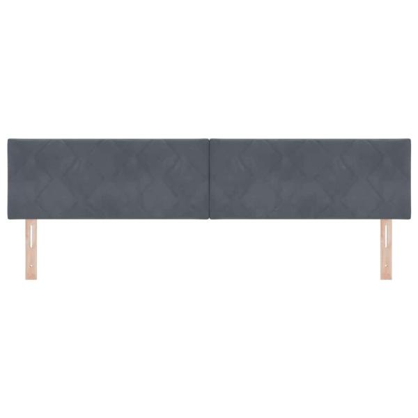 LED Kopfteil Diamantblock Design Dunkelgrau 200 cm Velvet
