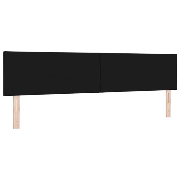 LED Kopfteil Diamantblöcke Design Schwarz 200 cm Samt