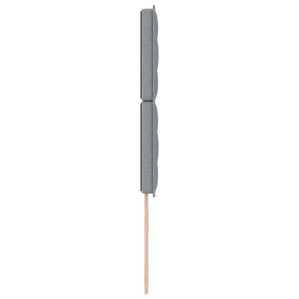 LED Kopfteil Linien-Design Hellgrau 80 cm Stoff