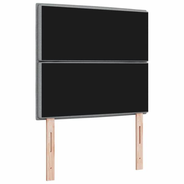 LED Kopfteil Linien-Design Hellgrau 80 cm Stoff