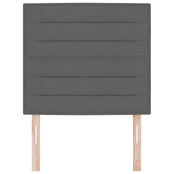 LED Kopfteil Linien-Design Dunkelgrau 80 cm Stoff