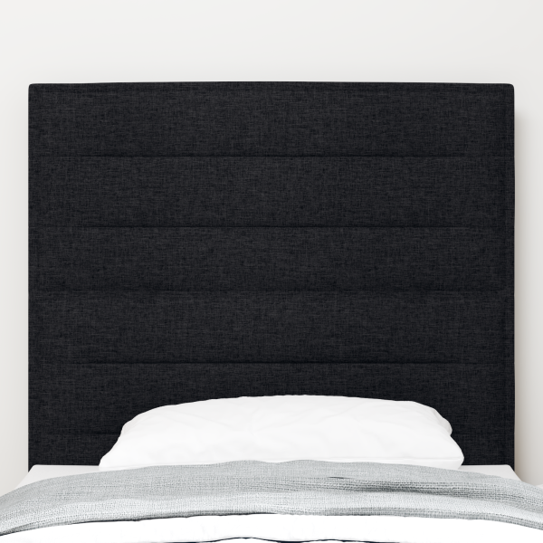 LED Kopfteil mit LED-Lichtleisten Schwarz 80 cm Stoff