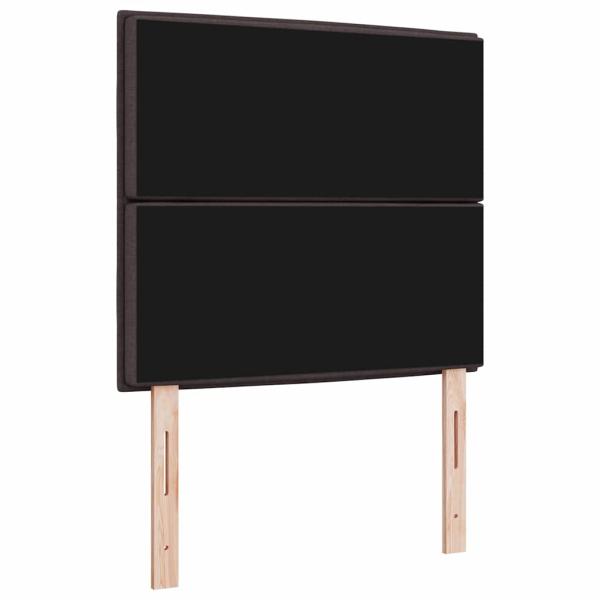 LED Kopfteil Linien-Design Dunkelbraun 80 cm Stoff