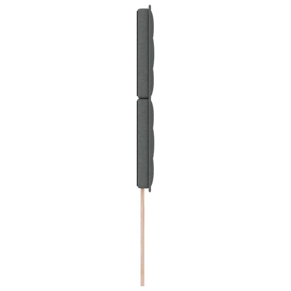 LED Kopfteil Linien-Design Dunkelgrau 90 cm Stoff