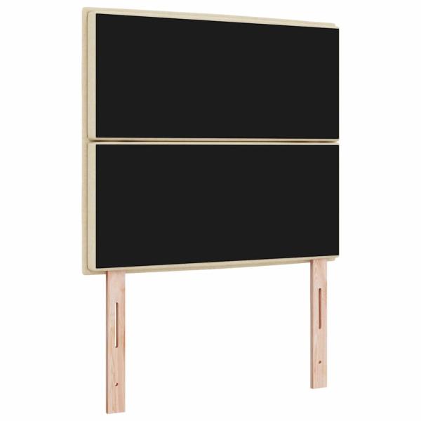 LED Kopfteil Linien-Design Creme 100 cm Stoff
