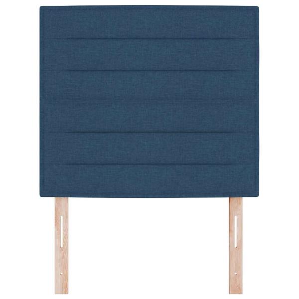 LED Kopfteil Linien-Design Blau 100 cm Stoff