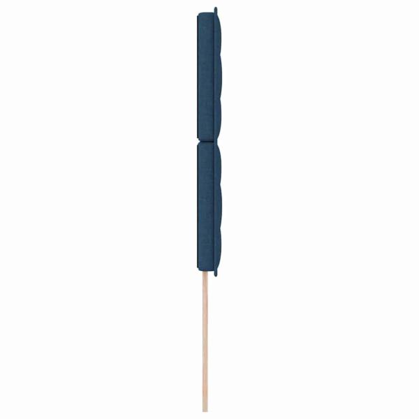 LED Kopfteil Linien-Design Blau 100 cm Stoff