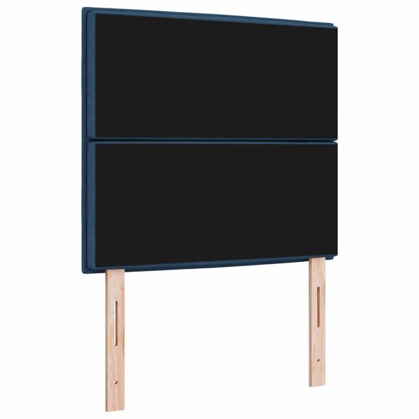 LED Kopfteil Linien-Design Blau 100 cm Stoff