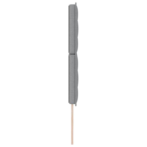 LED Kopfteil Linien-Design Hellgrau 72 cm Stoff