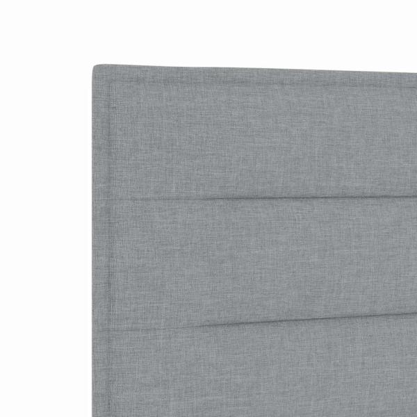 LED Kopfteil Linien-Design Hellgrau 72 cm Stoff