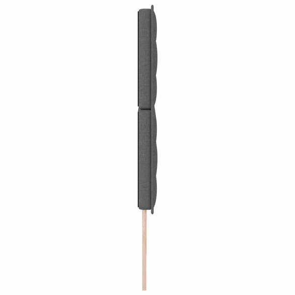 LED Kopfteil Linien-Design Dunkelgrau 90 cm Stoff