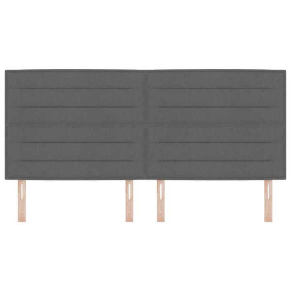 LED Kopfteil Linien-Design Dunkelgrau 100 cm Stoff