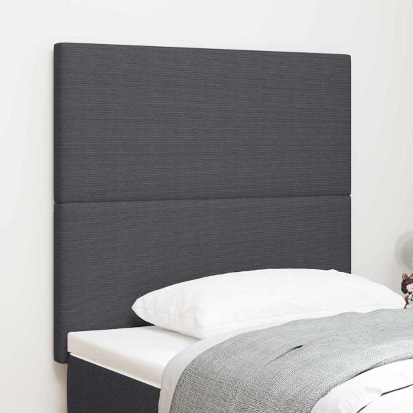 ARDEBO.de - LED Kopfteil Dunkelgrau 80 cm Cordstoff