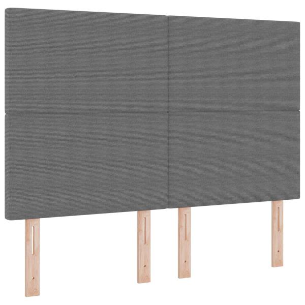 LED Kopfteil Hellgrau 72 cm Cordstoff