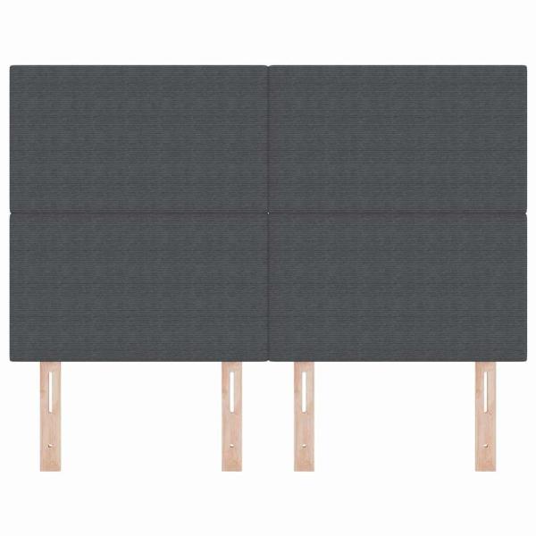 LED Kopfteil Dunkelgrau 72 cm Cordstoff