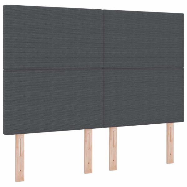 LED Kopfteil Dunkelgrau 72 cm Cordstoff