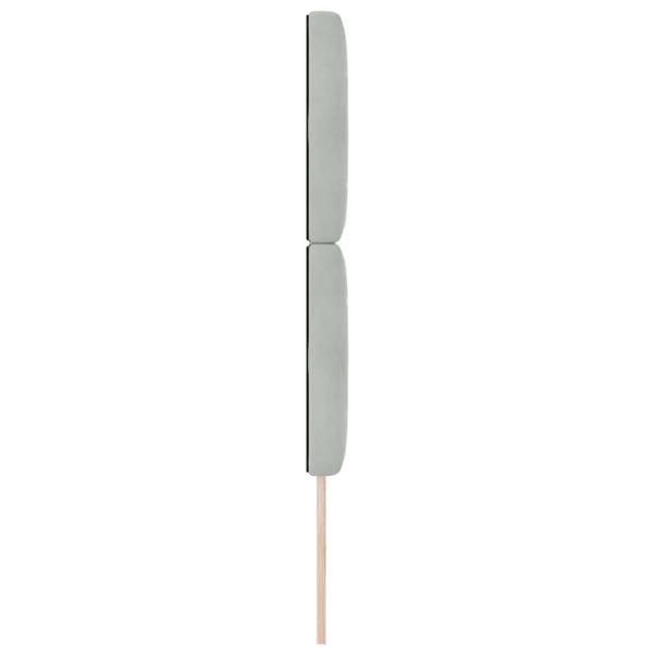 LED Kopfteil Hellgrau 80 cm Samt