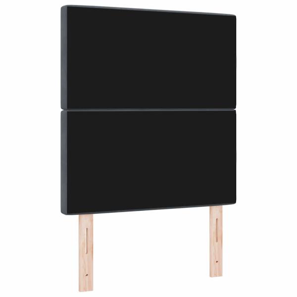 LED Kopfteil mit LED-Lichtleisten Dunkelgrau 80 cm Samt