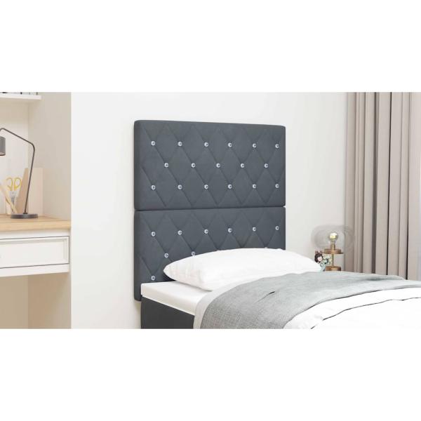 LED Kopfteil Dunkelgrau 80 cm Samt